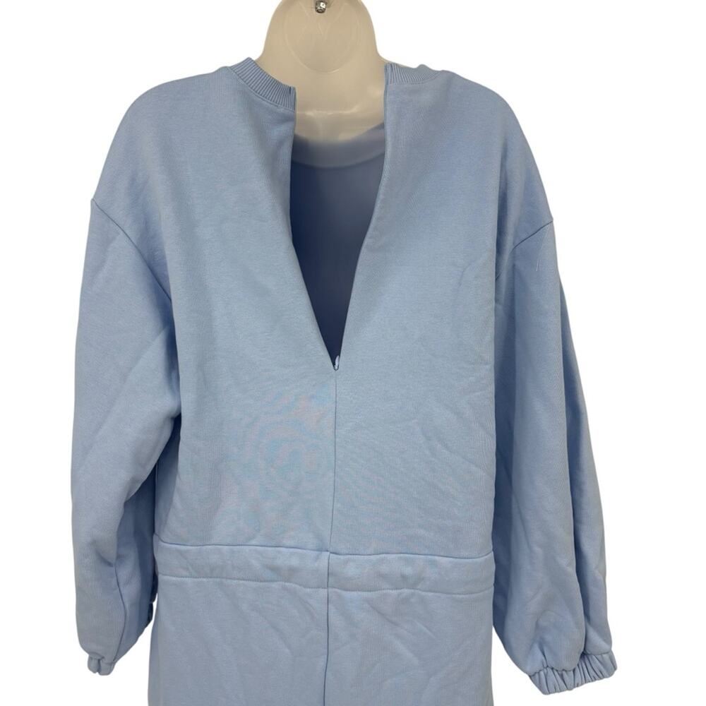 Nocturne Blue Knit Jumpsuit Pink Graphic Lounge Set Onesie Pajama Medium NWOT - Picture 8 of 10